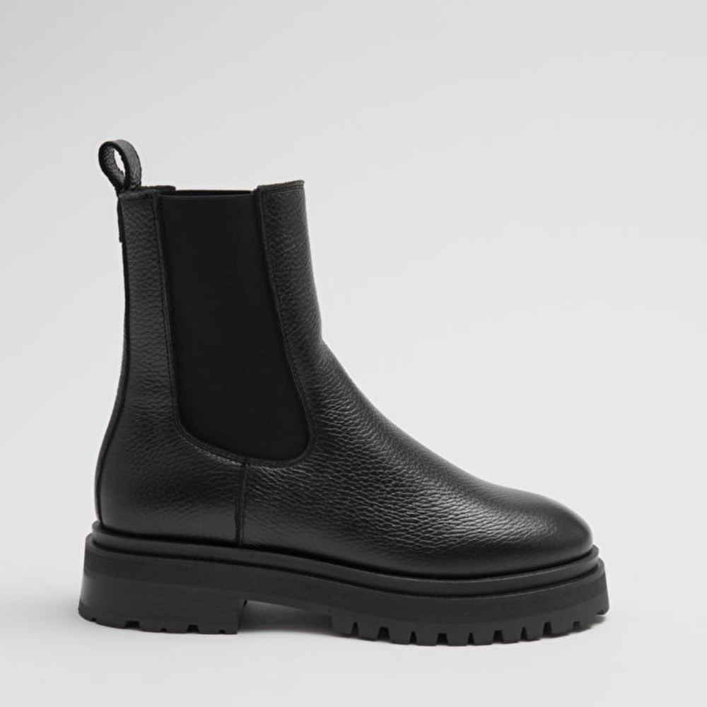 & Other Stories - Lined Chunky Chelsea Leather Boots